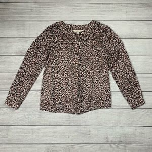 Ann Taylor Loft Mauve Button Up Blouse